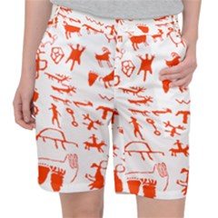 Petroglyph Art Symbols Art Rock Pocket Shorts by Pakrebo