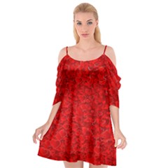 Red Of Love Cutout Spaghetti Strap Chiffon Dress by BIBILOVER