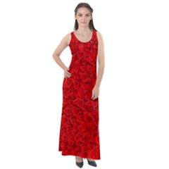 Red Of Love Sleeveless Velour Maxi Dress by BIBILOVER