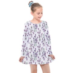 As Purple Is To Lavender Kids  Long Sleeve Dress by WensdaiAmbrose