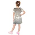 Wonderful Decorative Spider With Hearts Kids  Short Sleeve Velvet Dress View2