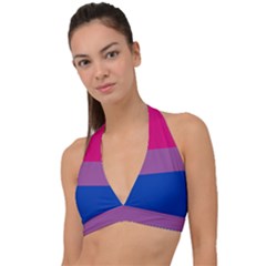 Bisexual Pride Flag Bi Lgbtq Flag Halter Plunge Bikini Top by lgbtnation