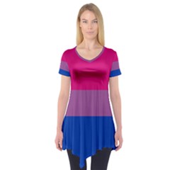 Bisexual Pride Flag Bi Lgbtq Flag Short Sleeve Tunic  by lgbtnation