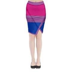 Bisexual Pride Flag Bi Lgbtq Flag Midi Wrap Pencil Skirt by lgbtnation