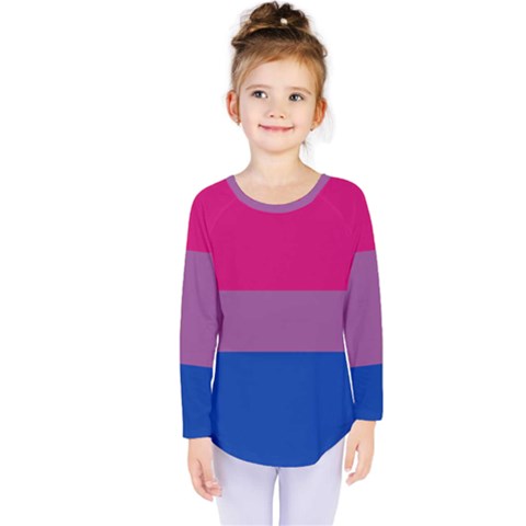 Bisexual Pride Flag Bi Lgbtq Flag Kids  Long Sleeve Tee by lgbtnation