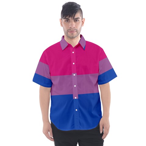 Bisexual Pride Flag Bi Lgbtq Flag Men s Short Sleeve Shirt by lgbtnation