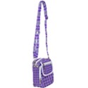 Argyle Large Purple Pattern Shoulder Strap Belt Bag View1