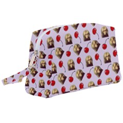 Doll And Cherries Pattern Wristlet Pouch Bag (large) by snowwhitegirl