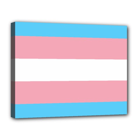 Transgender Pride Flag Canvas 14  X 11  (stretched) by lgbtnation