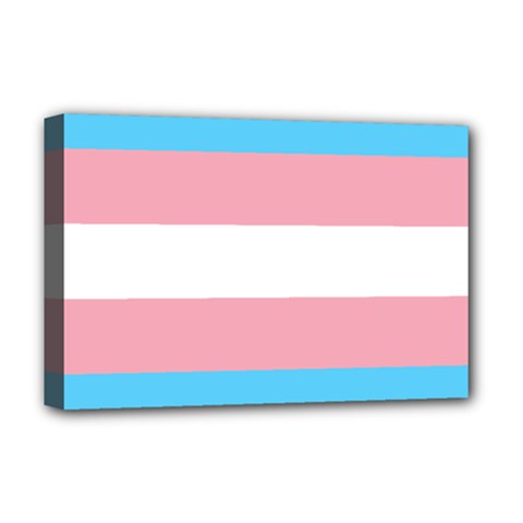 Transgender Pride Flag Deluxe Canvas 18  X 12  (stretched) by lgbtnation