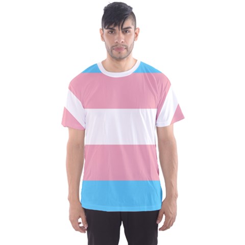 Transgender Pride Flag Men s Sports Mesh Tee by lgbtnation