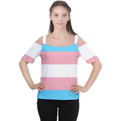 Transgender Pride Flag Cutout Shoulder Tee by lgbtnation