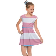 Transgender Pride Flag Kids  Cap Sleeve Dress by lgbtnation