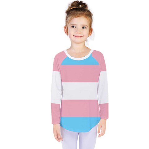 Transgender Pride Flag Kids  Long Sleeve Tee by lgbtnation