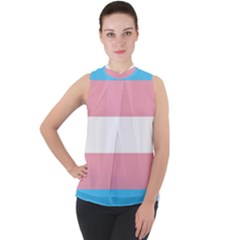 Transgender Pride Flag Mock Neck Chiffon Sleeveless Top by lgbtnation