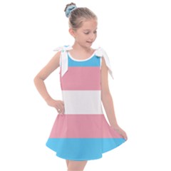 Transgender Pride Flag Kids  Tie Up Tunic Dress by lgbtnation