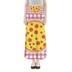 Pizza Table Pepperoni Sausage Copy Full Length Maxi Skirt by Nexatart