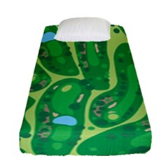 Golf Course Par Golf Course Green Copy Fitted Sheet (single Size) by Nexatart