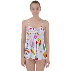 Summer Fair Food Goldfish Babydoll Tankini Set by Nexatart