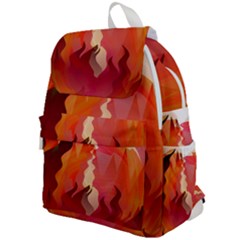 Fire Abstract Cartoon Red Hot Top Flap Backpack by Nexatart