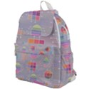 Pastels Shapes Geometric Top Flap Backpack View1