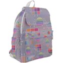 Pastels Shapes Geometric Top Flap Backpack View2