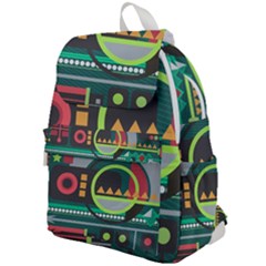 Background Colors Abstract Shapes Top Flap Backpack by Nexatart