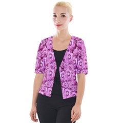 Happy Florals  Giving  Peace Ornate Cropped Button Cardigan by pepitasart