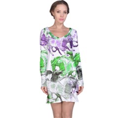 Horse Animal World Green Long Sleeve Nightdress by BangZart