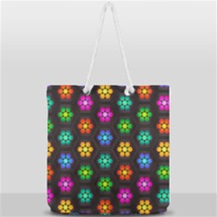 Pattern Background Colorful Design Full Print Rope Handle Tote (large) by Pakrebo