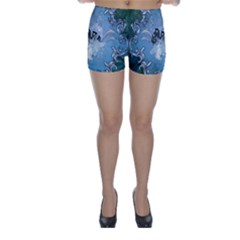 Surfboard With Dolphin Skinny Shorts by FantasyWorld7