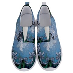 Surfboard With Dolphin No Lace Lightweight Shoes by FantasyWorld7