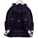 Fractal Square Modern Purple Top Flap Backpack View3