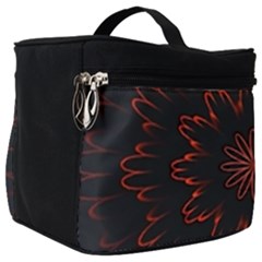 Fractal Glowing Abstract Digital Make Up Travel Bag (big) by Pakrebo