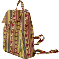 Traditional Africa Border Wallpaper Pattern Colored 4 Buckle Everyday Backpack by EDDArt