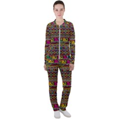 Traditional Africa Border Wallpaper Pattern Colored Casual Jacket And Pants Set by EDDArt