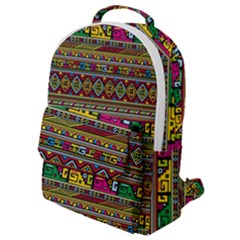 Traditional Africa Border Wallpaper Pattern Colored Flap Pocket Backpack (small) by EDDArt