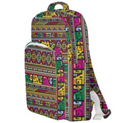 Traditional Africa Border Wallpaper Pattern Colored Double Compartment Backpack by EDDArt