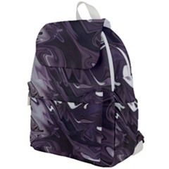 Purple Marble Digital Abstract Top Flap Backpack by Pakrebo