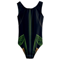 Fractal Texture Pattern Flame Kids  Cut-out Back One Piece Swimsuit by Pakrebo