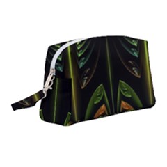 Fractal Texture Pattern Flame Wristlet Pouch Bag (medium) by Pakrebo