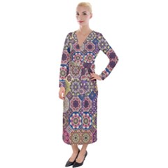 Oriental Velvet Maxi Wrap Dress by Sobalvarro