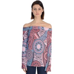 Print Off Shoulder Long Sleeve Top by Sobalvarro