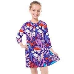 Exotic Kids  Quarter Sleeve Shirt Dress by Sobalvarro