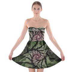 Fractal Flowers Floral Fractal Art Strapless Bra Top Dress by Pakrebo