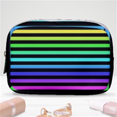 Stripes Rainbow Make Up Pouch (small) by ArtistRoseanneJones