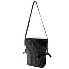 Fractal Spikes Gears Abstract Folding Shoulder Bag by Pakrebo