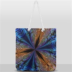 Abstract Background Kaleidoscope Full Print Rope Handle Tote (large) by Pakrebo