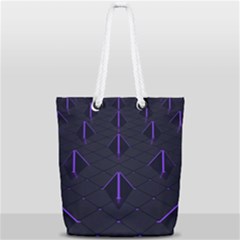 Futuristic Pyramids Perspective Full Print Rope Handle Tote (small) by Pakrebo