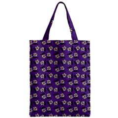 Daisy Purple Zipper Classic Tote Bag by snowwhitegirl